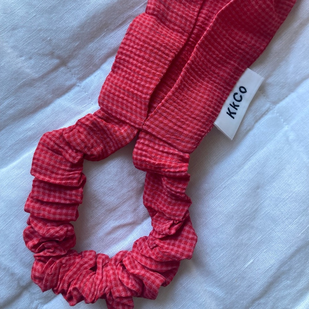 KkCo Studio Face Mask Red Check - Picture 4 of 5